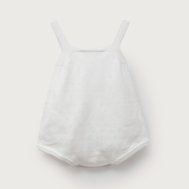 BOMBACHO TEJIDO BLANCO BEBE NIÑA - 3