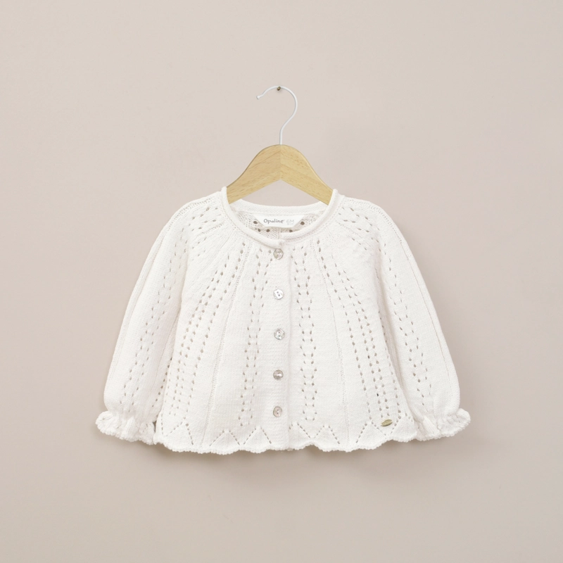 CHALECO CALADO BLANCO INFANT NIÑA - 1