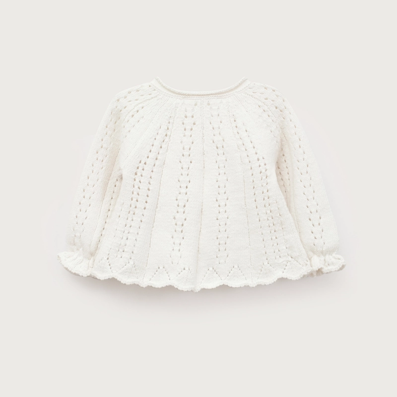 CHALECO CALADO BLANCO INFANT NIÑA - 3