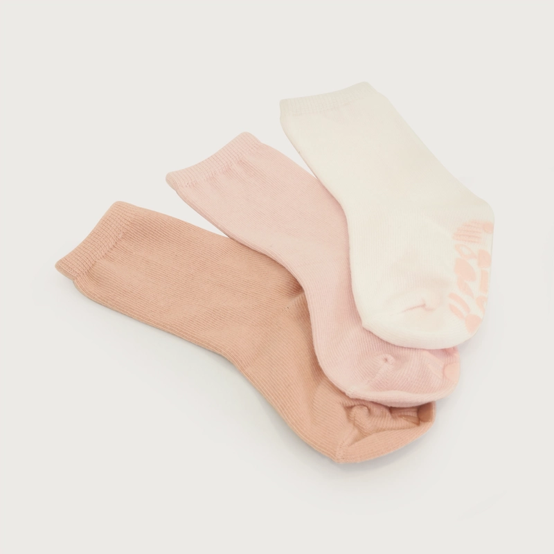 PACK 3 CALCETIN ANTIDESLIZANTE ROSADO INFANT NIÑA - 3
