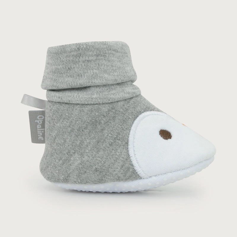 PANTUFLA GRIS BEBE NIÑO PINGÜINO - 2