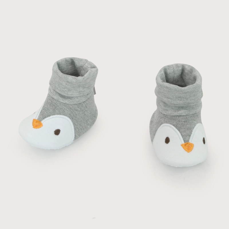 PANTUFLA GRIS BEBE NIÑO PINGÜINO - 4