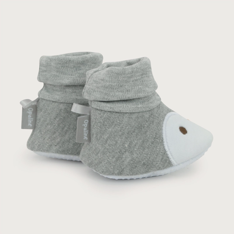 PANTUFLA GRIS BEBE NIÑO PINGÜINO - 5
