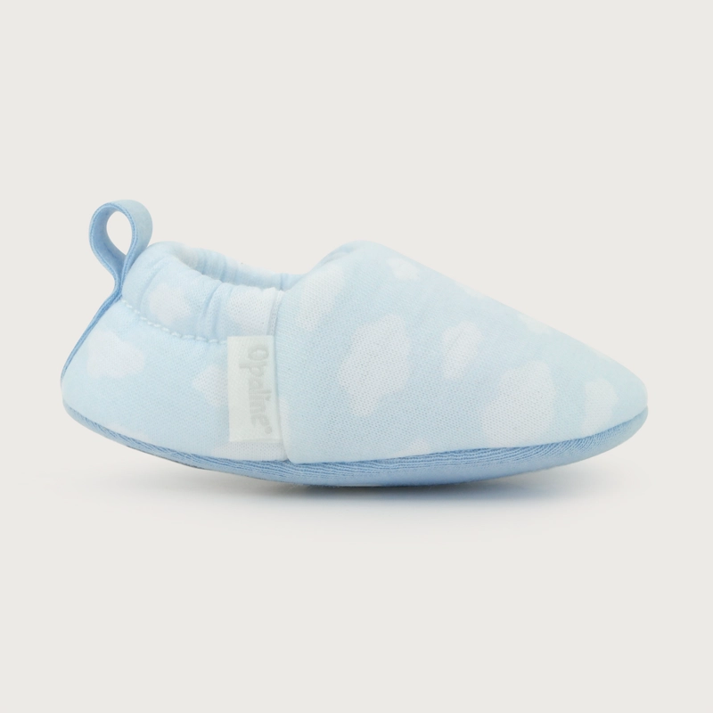 PANTUFLA CELESTE BEBE NIÑO NUBES - 2