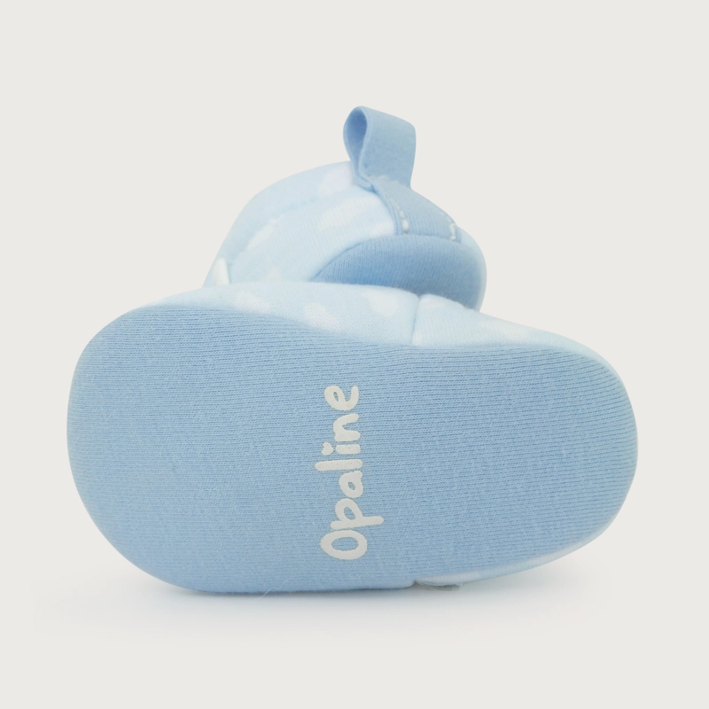 PANTUFLA CELESTE BEBE NIÑO NUBES - 3