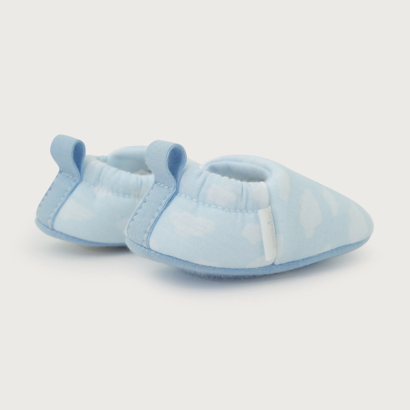 PANTUFLA CELESTE BEBE NIÑO NUBES - 5