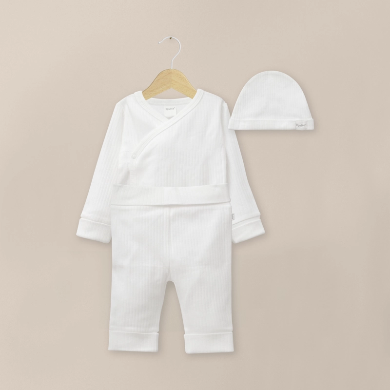 CONJUNTO CLINICA RIB 3 PIEZAS BLANCO BEBE UNISEX - 1