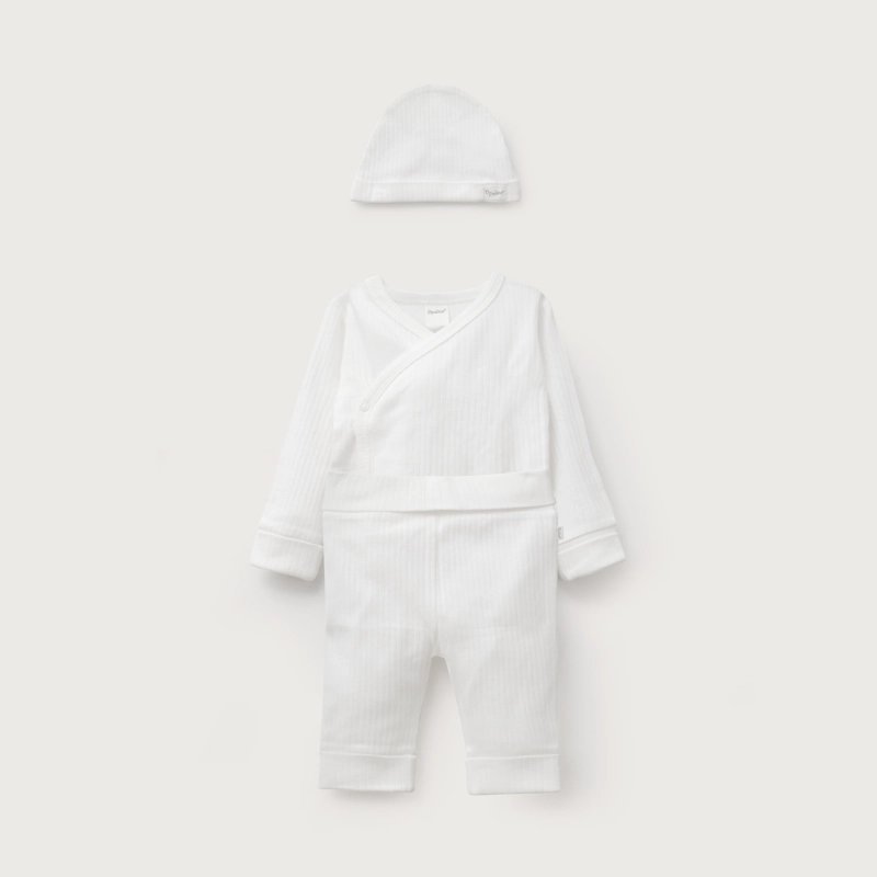 CONJUNTO CLINICA RIB 3 PIEZAS BLANCO BEBE UNISEX - 2