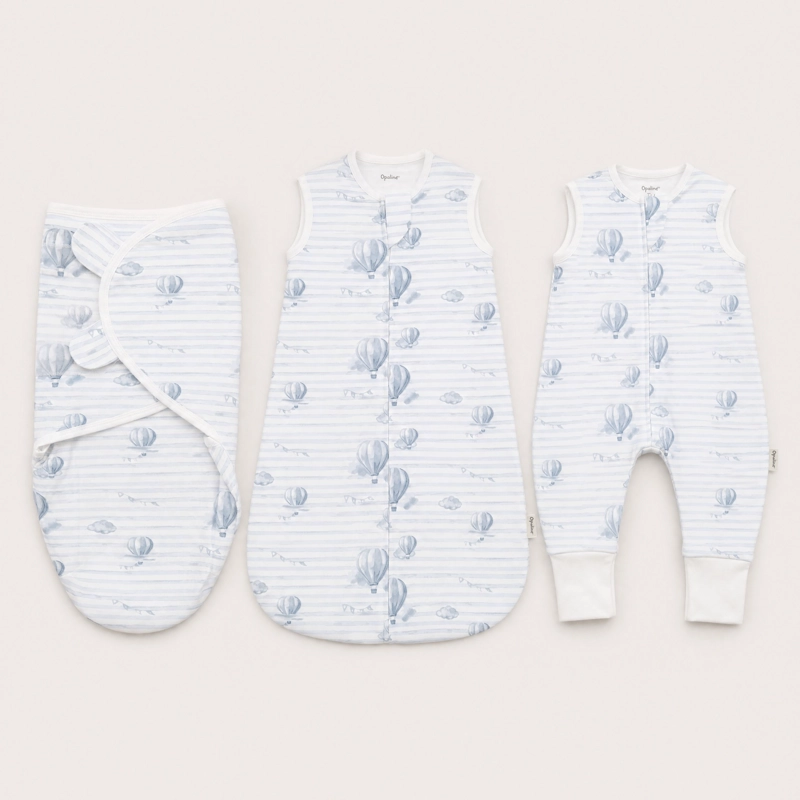 SET 3 SACOS DE DORMIR CELESTE BEBE  NIÑO TOG 1.0 - 1