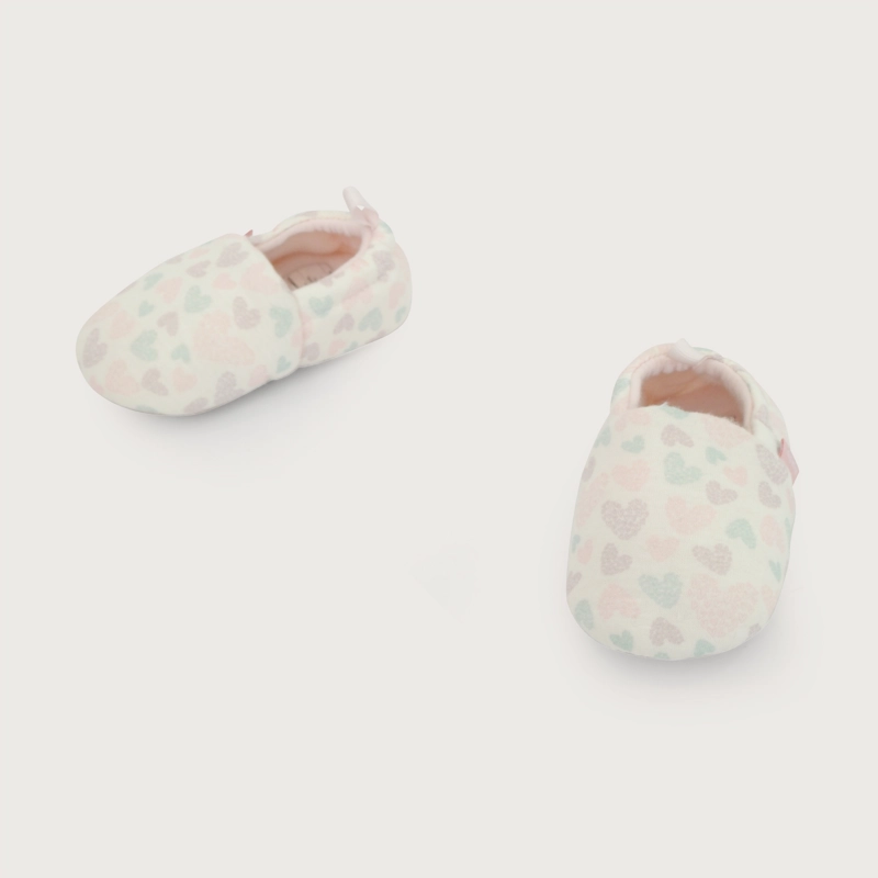 PANTUFLA CORAZONES ROSADO CLARO NIÑA - 4