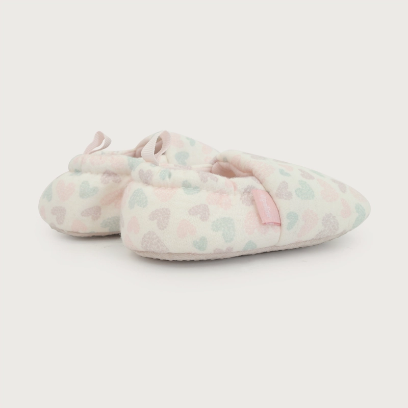 PANTUFLA CORAZONES ROSADO CLARO NIÑA - 5