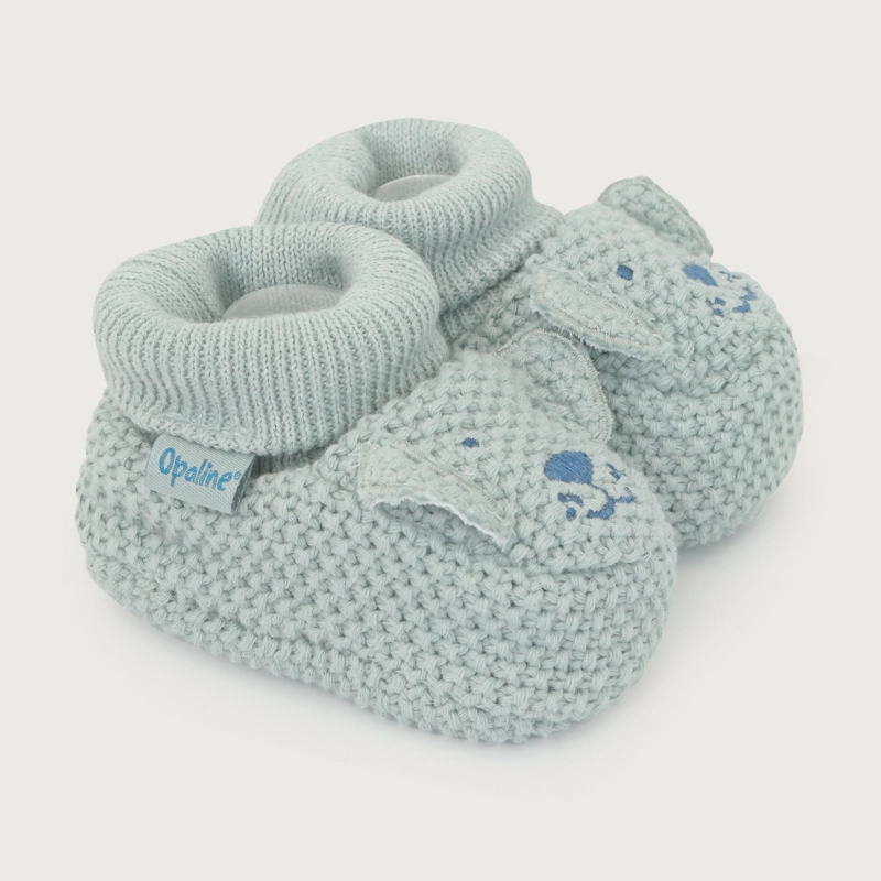 ZAPATO TEJIDO GRIS BEBE NIÑO PERRO - 1
