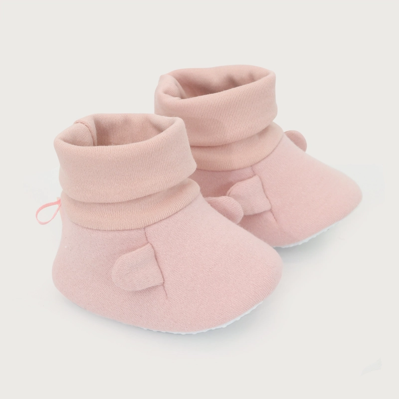 PANTUFLA ROSADA BEBE NIÑA OREJAS - 1