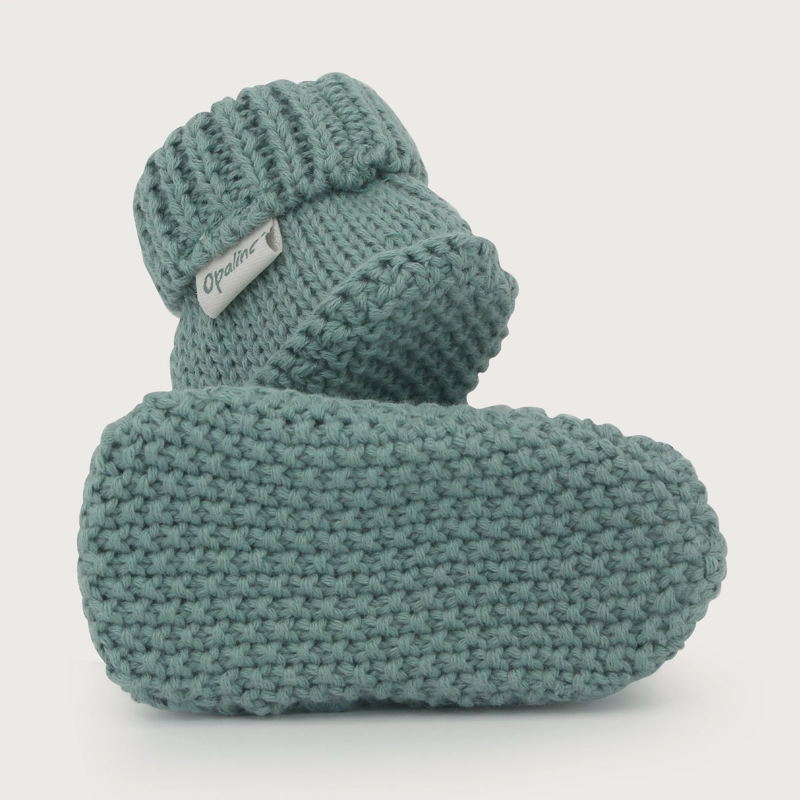 ZAPATO TEJIDO VERDE BEBE NIÑO DINOSAURIO - 3