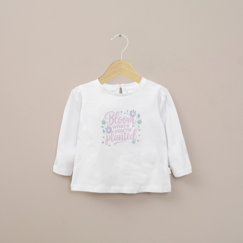 POLERA BASICA MANGA LARGA BLANCA INFANT NIÑA - 1