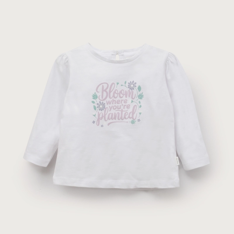 POLERA BASICA MANGA LARGA BLANCA INFANT NIÑA - 2