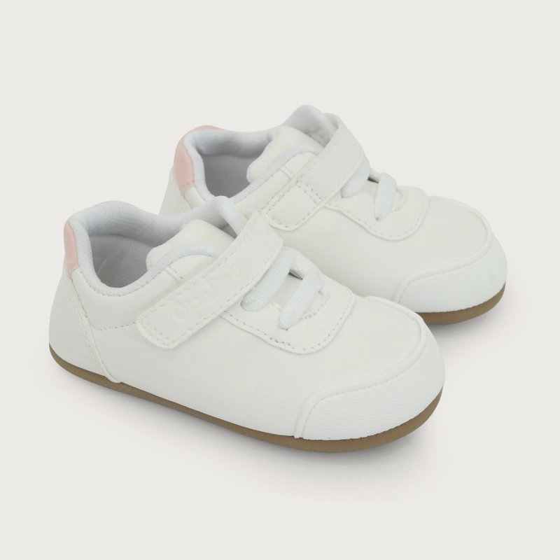 ZAPATILLA SUELA FLEXIBLE VELCRO CON CORDON BLANCO NIÑA - 1