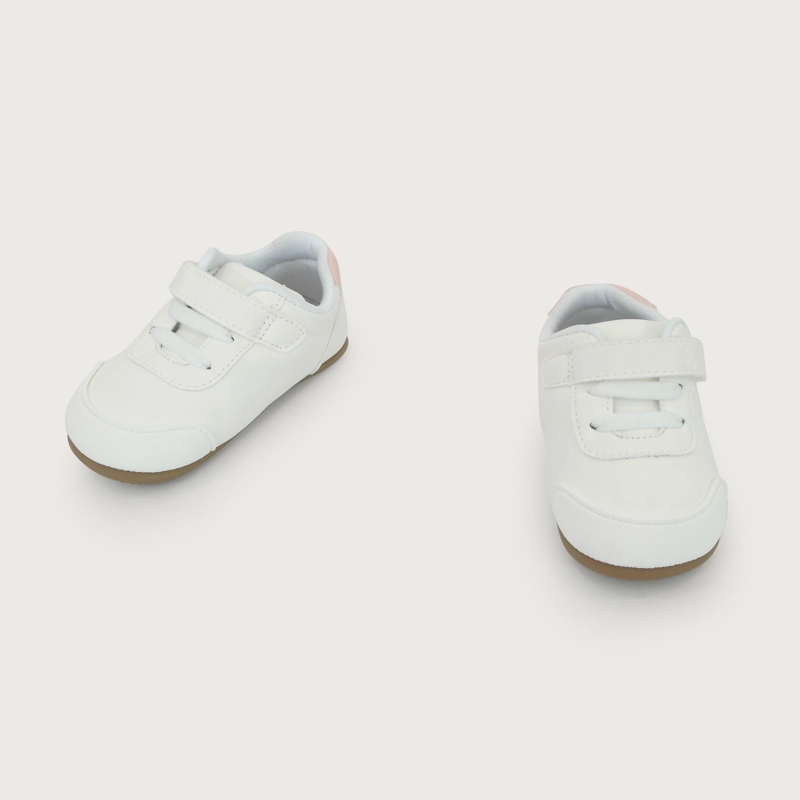 ZAPATILLA SUELA FLEXIBLE VELCRO CON CORDON BLANCO NIÑA - 4