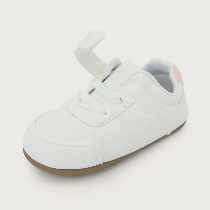 ZAPATILLA SUELA FLEXIBLE VELCRO CON CORDON BLANCO NIÑA - 6