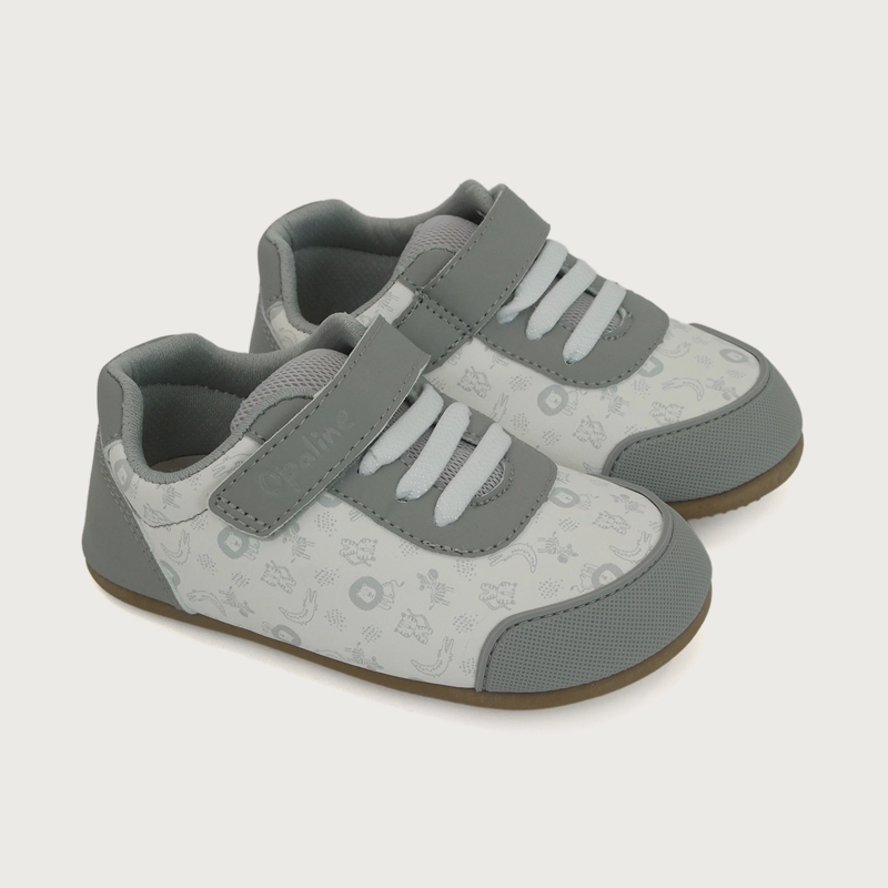 ZAPATILLA SUELA FLEXIBLE GRIS CLARO NIÑO - 1