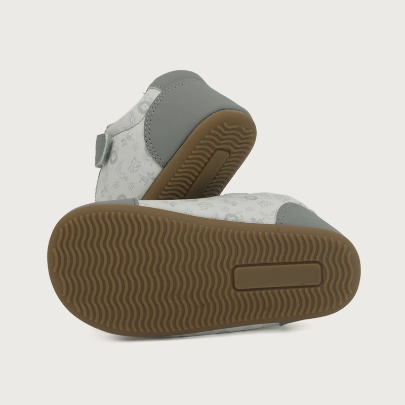 ZAPATILLA SUELA FLEXIBLE GRIS CLARO NIÑO - 3