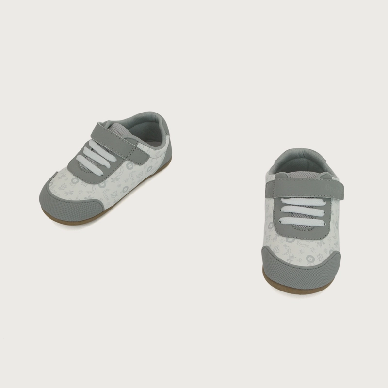 ZAPATILLA SUELA FLEXIBLE GRIS CLARO NIÑO - 4