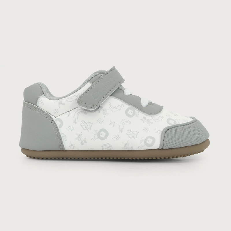 ZAPATILLA PRIMEROS PASOS SUELA FLEXIBLE GRIS CLARO NIÑO - 2