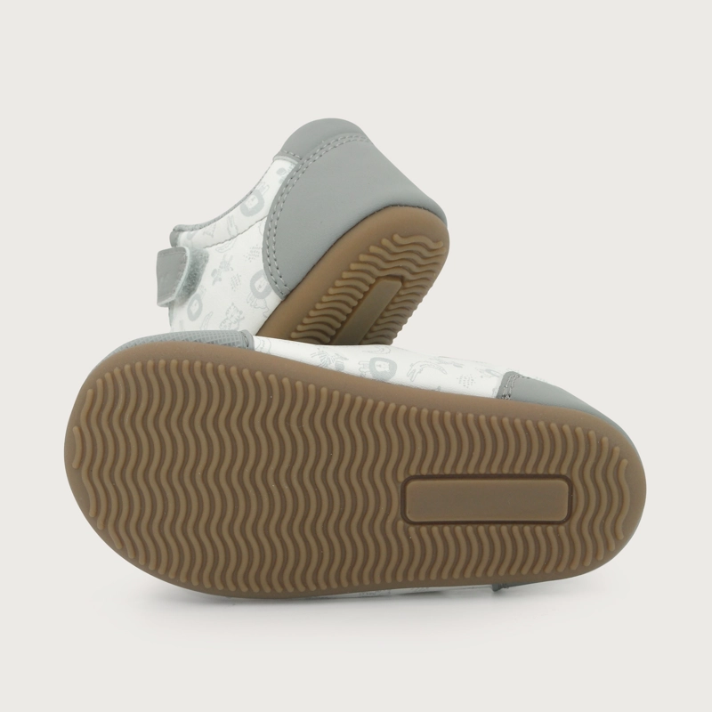 ZAPATILLA PRIMEROS PASOS SUELA FLEXIBLE GRIS CLARO NIÑO - 3