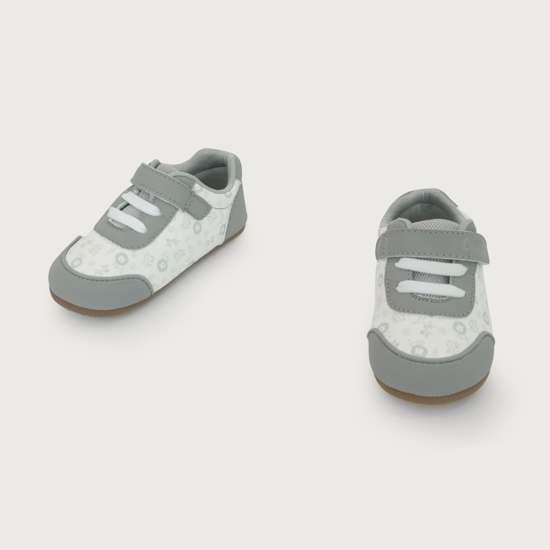 ZAPATILLA PRIMEROS PASOS SUELA FLEXIBLE GRIS CLARO NIÑO - 4