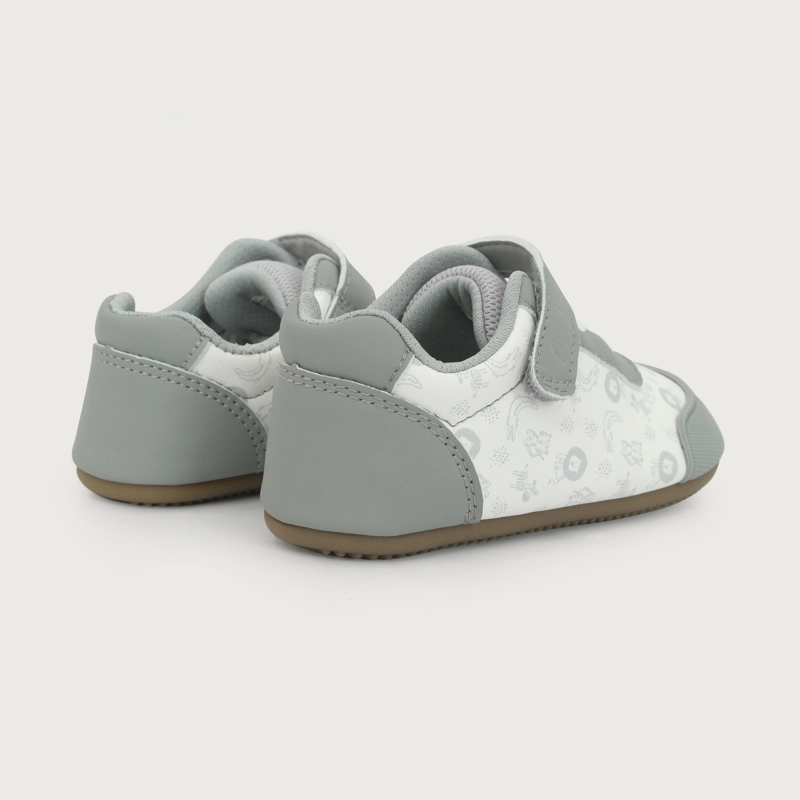 ZAPATILLA PRIMEROS PASOS SUELA FLEXIBLE GRIS CLARO NIÑO - 5