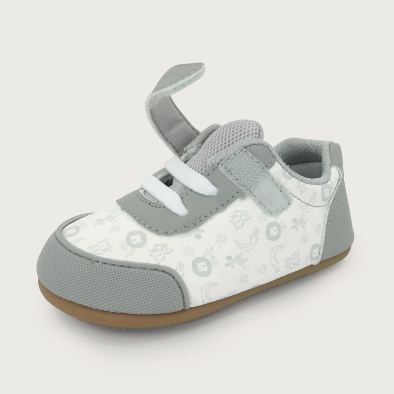 ZAPATILLA PRIMEROS PASOS SUELA FLEXIBLE GRIS CLARO NIÑO - 6