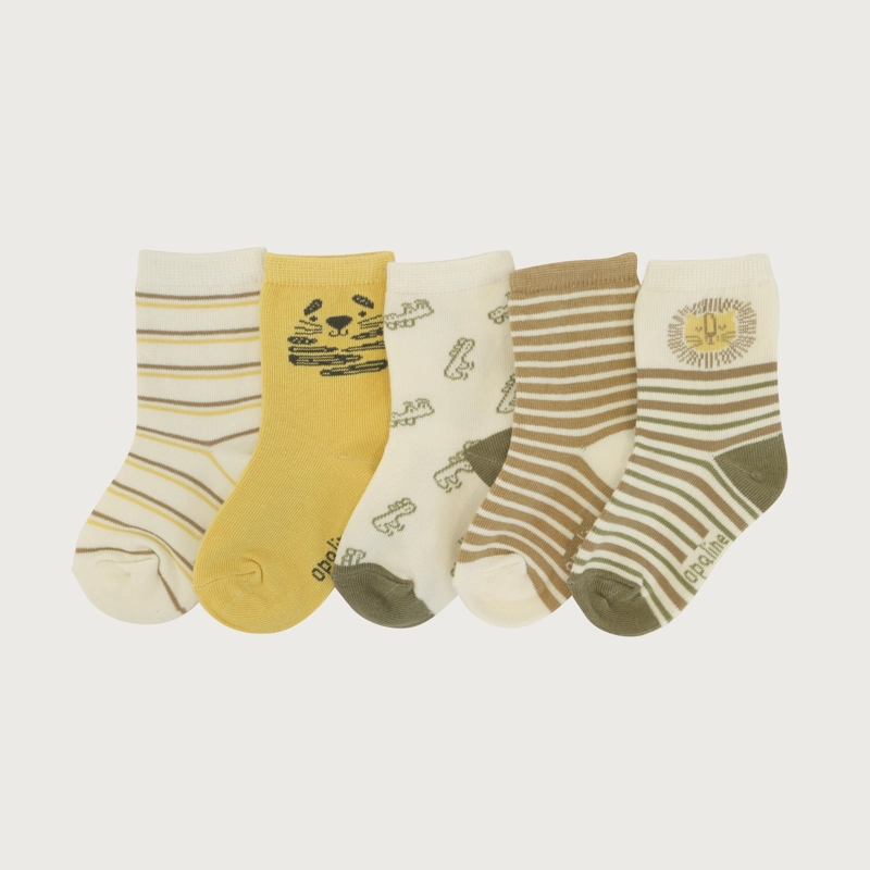 PACK 5 CALCETIN GRIS/AMARILLO INFANT NIÑO - 1