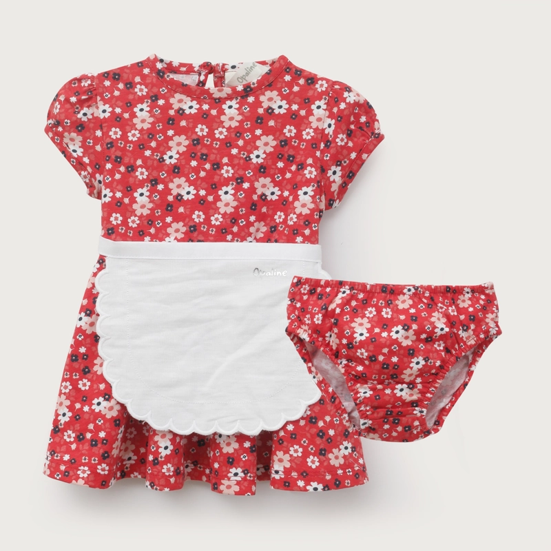 VESTIDO FIESTAS PATRIAS ROJO BEBE  NIÑA - 1