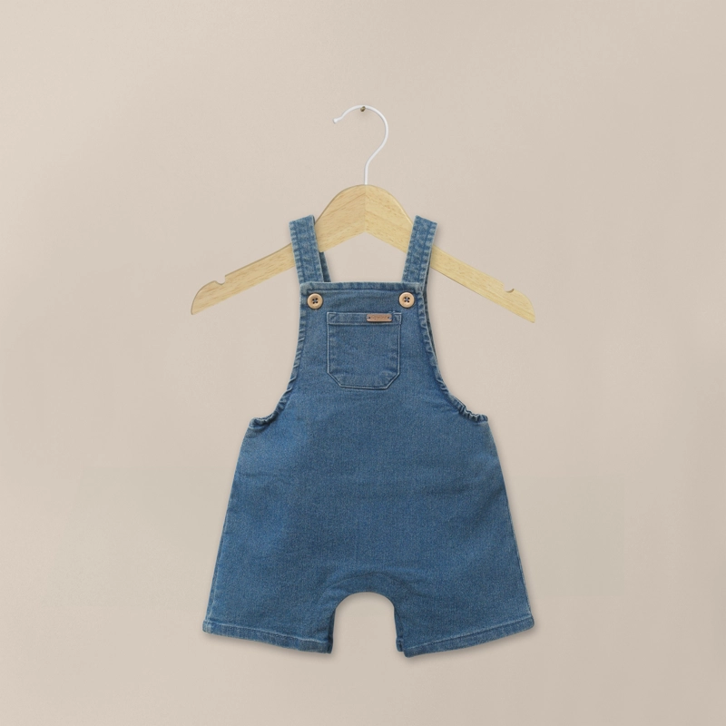 JARDINERA DENIM BEBE UNISEX - 1