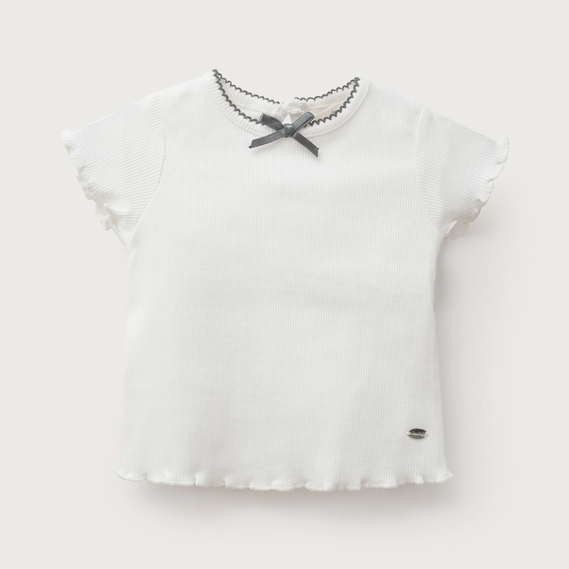 POLERA RIB CINTA BLANCA INFANT NIÑA - 2