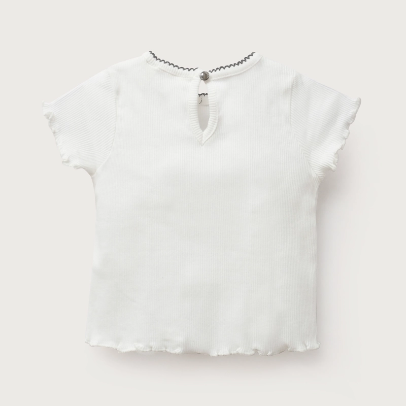 POLERA RIB CINTA BLANCA INFANT NIÑA - 3