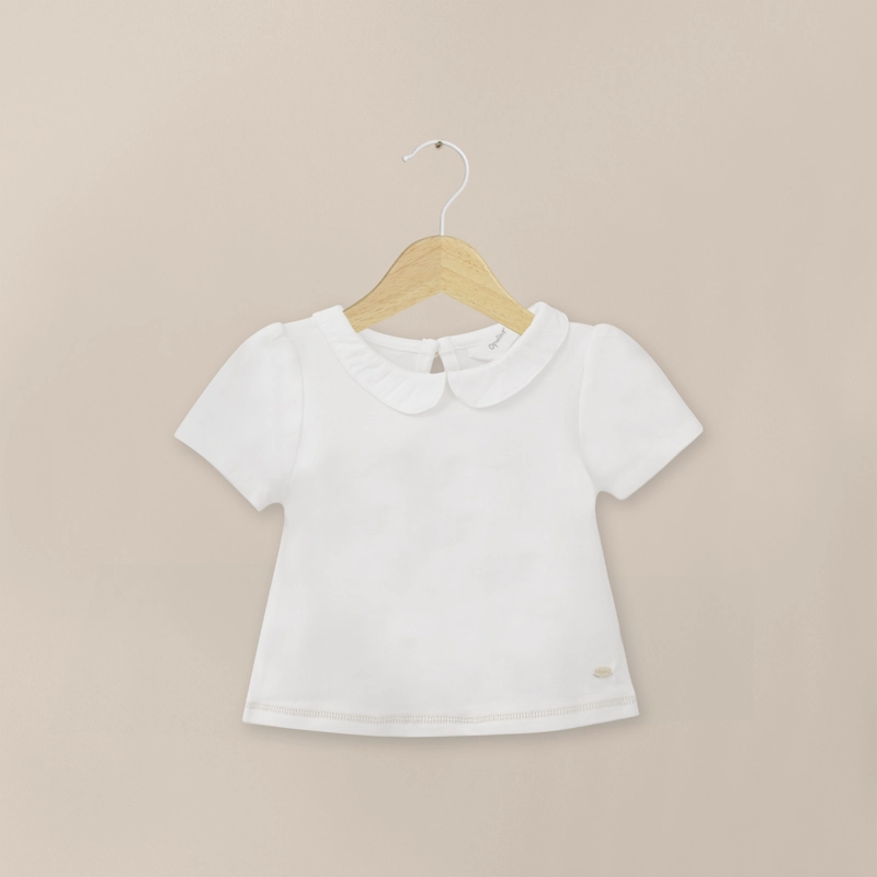 POLERA CON CUELLO BLANCA INFANT NIÑA - 1