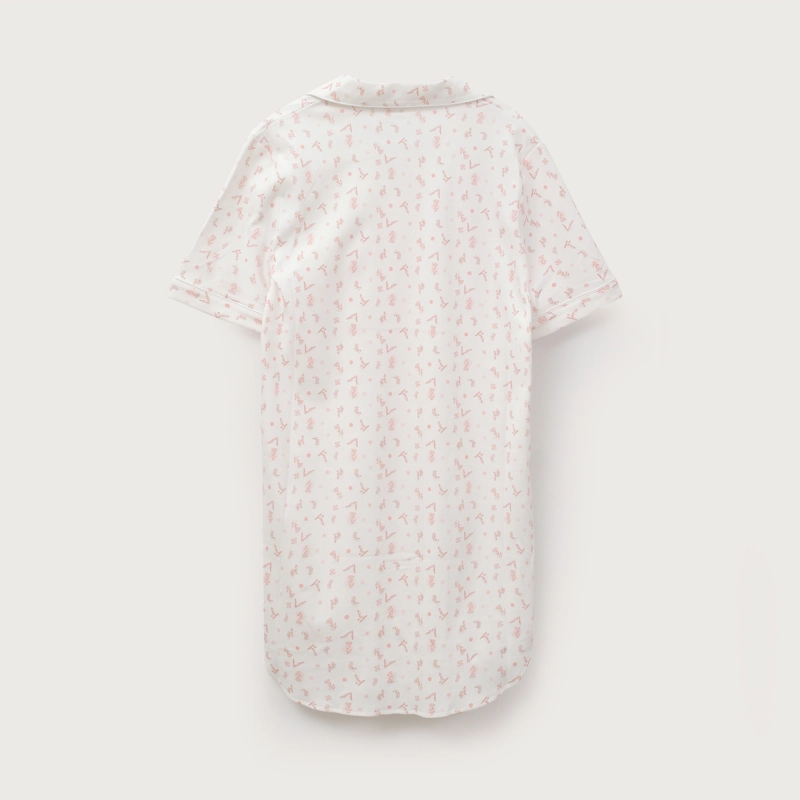 PIJAMA BLANCO MUJER CAMISERO ALGODON - 4
