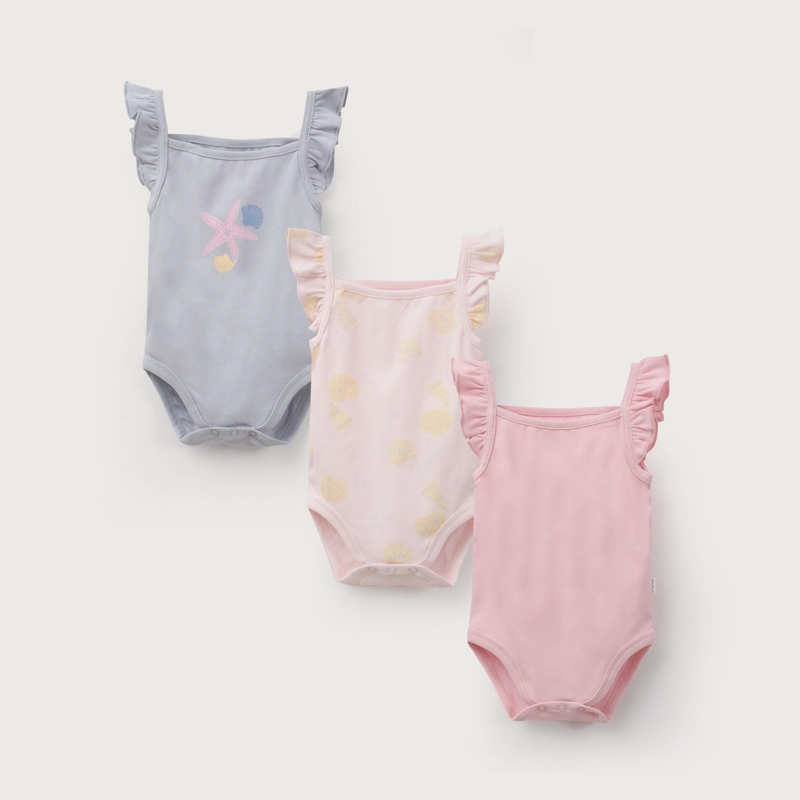 PACK 3 BODIES VUELOS ROSADO BEBE NIÑA - 2