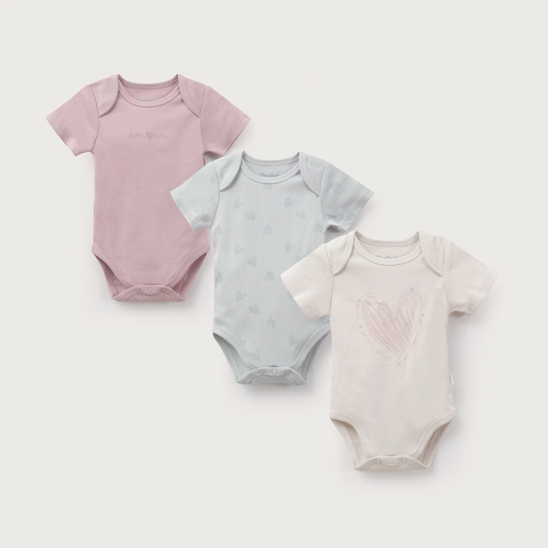 PACK 3 BODIES ROSA VIEJO BEBE NIÑA - 2