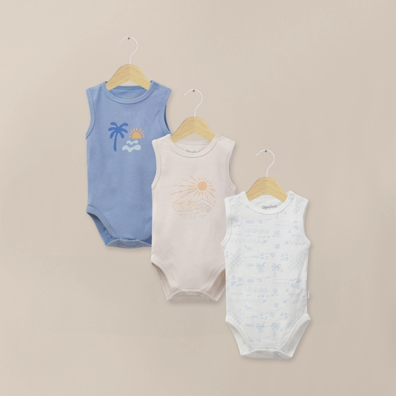 PACK 3 BODIES AZUL BEBE NIÑO - 1