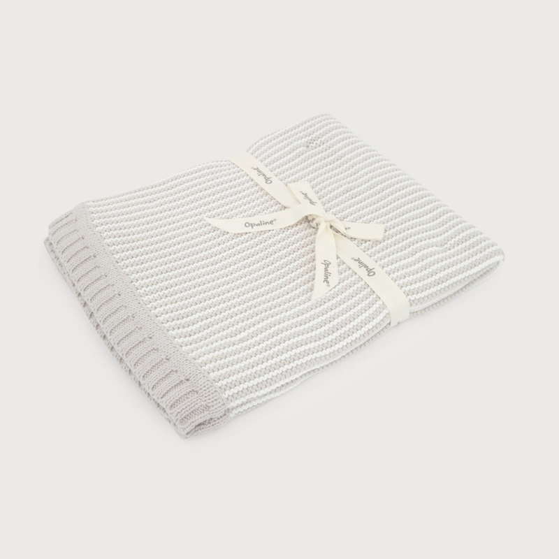 MANTA TEJIDA BEIGE BEBE  UNISEX - 1