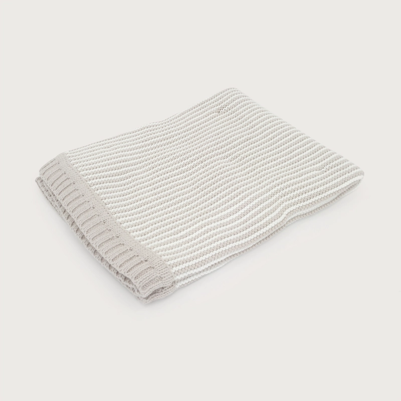 MANTA TEJIDA BEIGE BEBE  UNISEX - 2