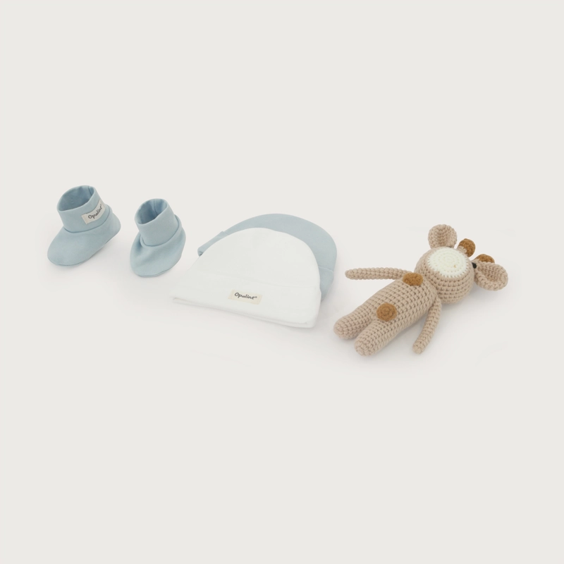 SET DE REGALO CELESTE BEBE  NIÑO - 1