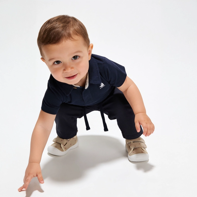 ZAPATILLA PRIMEROS PASOS VELCRO BEIGE NIÑO - 2