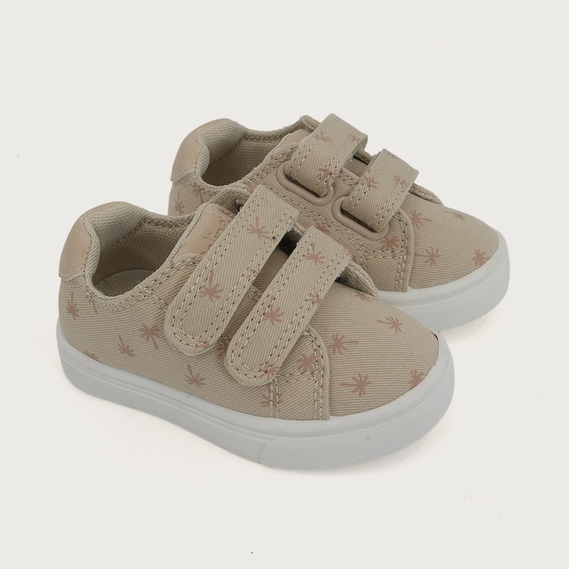 ZAPATILLA NIÑO BEIGE VELCRO - 1
