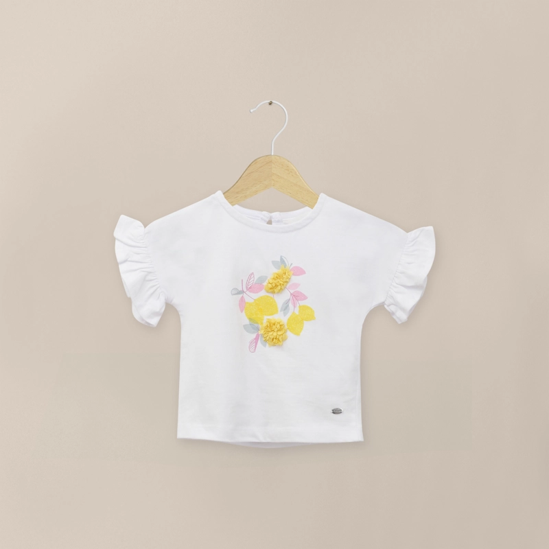 POLERA MANGA CORTA BLANCA INFANT NIÑA - 1
