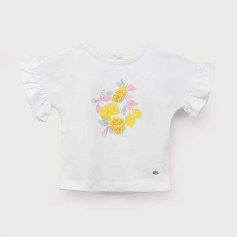 POLERA MANGA CORTA BLANCA INFANT NIÑA - 2