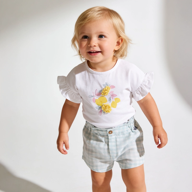 POLERA MANGA CORTA BLANCA INFANT NIÑA - 2