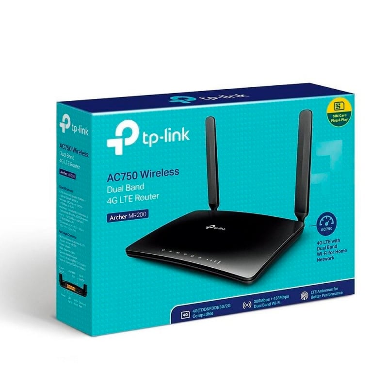 ROUTER INALÁMBRICO TP-LINK MR200 4G WIFI DUAL BAND AC750 FX - 3